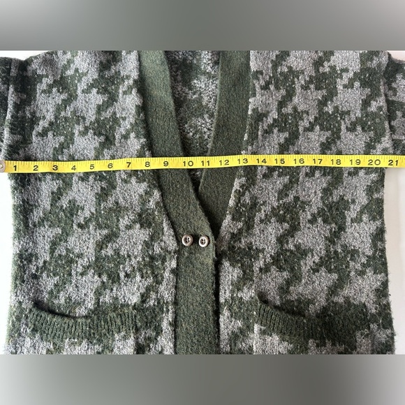 Madewell Allston Houndstooth Double-button Wool Blend Oversized Cardigan Sweater - Picture 11 of 13